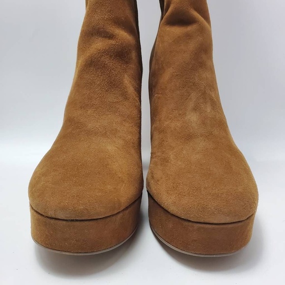 Steve Madden Groove Chestnut Suede Knee High Platform Heel Boots Size 11 M - Picture 7 of 12